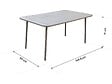 HABITAT ET JARDIN - Table jardin en métal "Bilbao" - 150 x 90 x 71 cm - Taupe - vignette