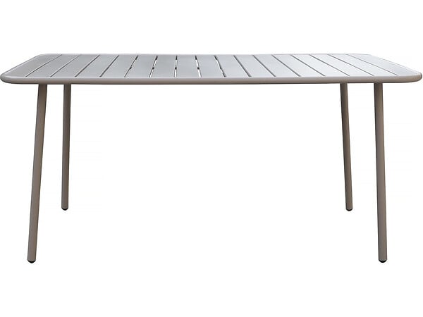 HABITAT ET JARDIN - Table jardin en métal "Bilbao" - 150 x 90 x 71 cm - Taupe - large