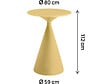 HABITAT ET JARDIN - Table haute bistro de jardin ⌀80 cm "Néora" - Jaune - vignette