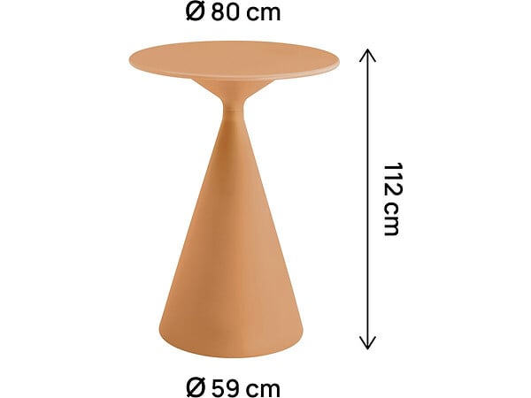 HABITAT ET JARDIN - Table haute bistro de jardin ⌀80 cm "Néora" - Orange - large
