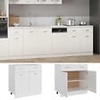 VIDAXL - vidaXL Armoire de plancher à tiroir "Lyon" Blanc 80x46x81,5cm - vignette