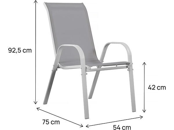 HABITAT ET JARDIN - Fauteuil jardin Textilène "Cordoba" - Phoenix - Ecru - Lot de 2 - large