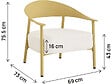 HABITAT ET JARDIN - Lot de 2 fauteuils de jardin en plastique et métal "Céora" - Jaune - vignette