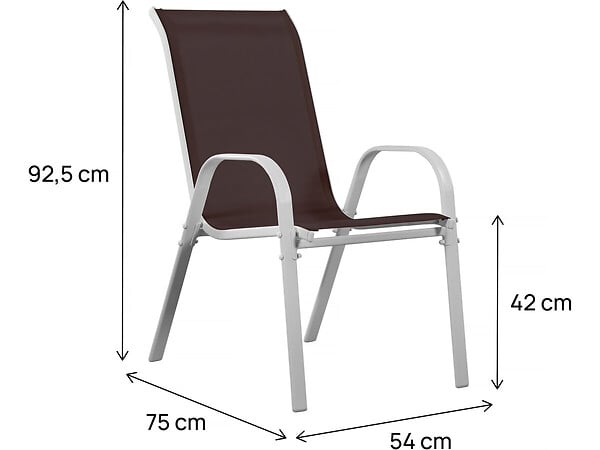 HABITAT ET JARDIN - Fauteuil jardin Textilène "Cordoba" - Phoenix - Taupe - Lot de 2 - large