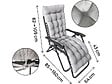HABITAT ET JARDIN - Lot de 2 fauteuils de jardin inclinable zéro gravité avec coussin matelassé "Sintra" - Taupe - vignette