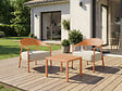 HABITAT ET JARDIN - Lot de 2 fauteuils de jardin en plastique et métal "Céora" - Orange - vignette