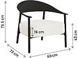 HABITAT ET JARDIN - Lot de 2 fauteuils de jardin en plastique et en métal "Céora" - Noir - vignette