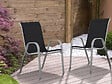 HABITAT ET JARDIN - Fauteuil jardin Textilène "Cordoba" - Phoenix - Noir - Lot de 2 - vignette