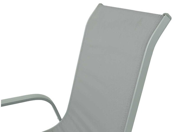 HABITAT ET JARDIN - Fauteuil jardin Alu/Textilène "Porto" - Phoenix - Gris clair - Lot de 2 - large
