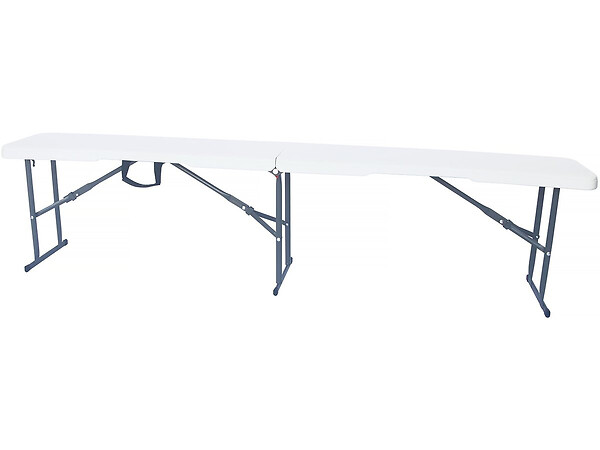HABITAT ET JARDIN - Ensemble Table de jardin pliante + 2 Bancs pliants " Foldy" - Blanc - large