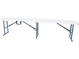 HABITAT ET JARDIN - Ensemble Table de jardin pliante + 2 Bancs pliants " Foldy" - Blanc - vignette