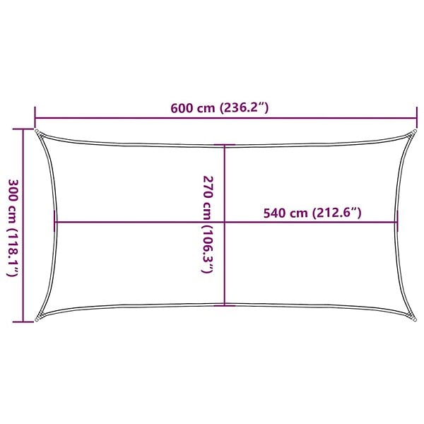 VIDAXL - vidaXL Voile d'ombrage 160 g/m² Beige 3x6 m PEHD - large