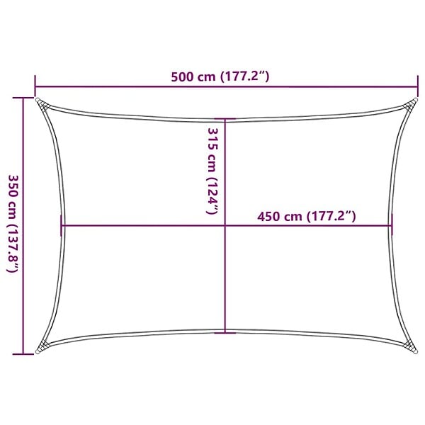 VIDAXL - vidaXL Voile d'ombrage 160 g/m² Crème 3,5x5 m PEHD - large