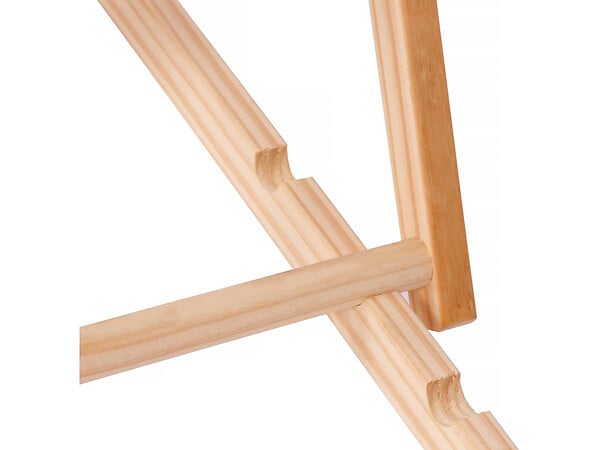 HABITAT ET JARDIN - Lot de 2 transats en bois "Chilienne" - 107 x 56.5 x 81 cm - Ecru - large