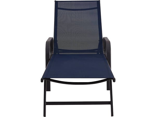 HABITAT ET JARDIN - Lot de 2 Bains de soleil en métal avec accoudoirs "Farniente" - Marron - large