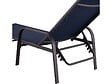 HABITAT ET JARDIN - Lot de 2 Bains de soleil en métal avec accoudoirs "Farniente" - Bleu nuit - vignette