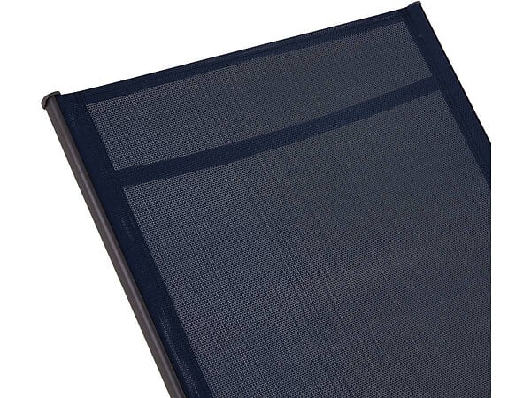 HABITAT ET JARDIN - Lot de 2 Bains de soleil en métal avec accoudoirs "Farniente" - Bleu nuit - large