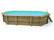 HABITAT ET JARDIN - Piscine bois " Brazilia 130 "  5.86 x 3.86 x 1.31 m - Bâche à bulles 180 µ - Bâche hiver 280 g/m² - vignette
