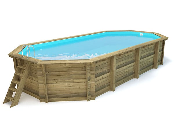 HABITAT ET JARDIN - Piscine bois " Sevilla 145 " - 8.57 x 4.57 x 1.45 m - large