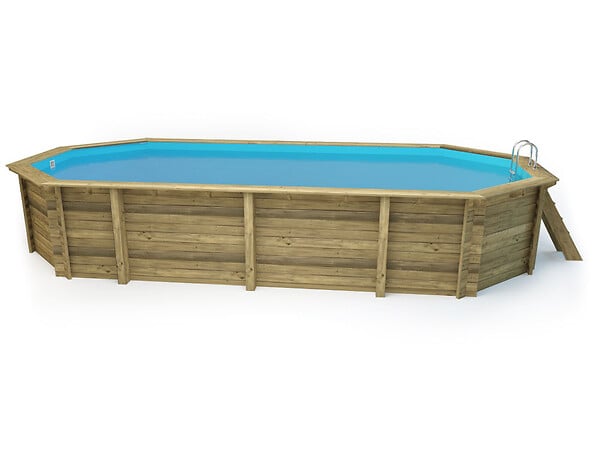 HABITAT ET JARDIN - Piscine bois " Sevilla 145 " - 8.57 x 4.57 x 1.45 m - large