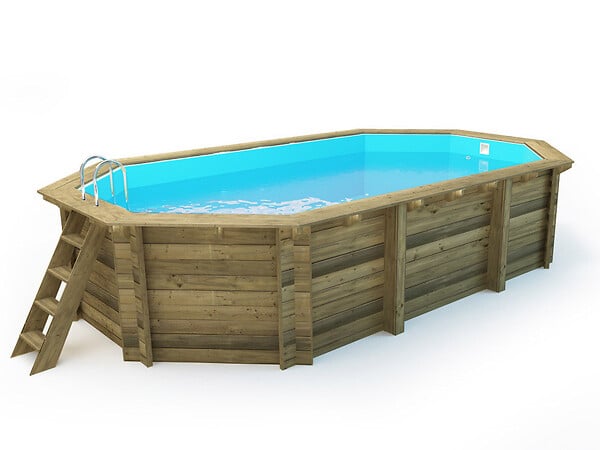 HABITAT ET JARDIN - Piscine bois " Palma 130 " - 7.57 x 4.07 x 1.31 m - large