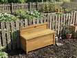 HABITAT ET JARDIN - Banc coffre de jardin en bois "Ben" - 90 x 33 x 60 cm - Marron - vignette