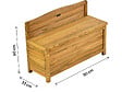HABITAT ET JARDIN - Banc coffre de jardin en bois "Ben" - 90 x 33 x 60 cm - Marron - vignette