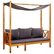 VIDAXL - vidaXL Banc de jardin avec auvent et repose-pieds Bois d'acacia solide - vignette