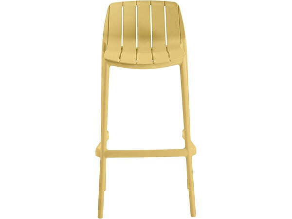 HABITAT ET JARDIN - Lot de 2 chaises hautes de jardin empilable "Vaena" - Jaune - large
