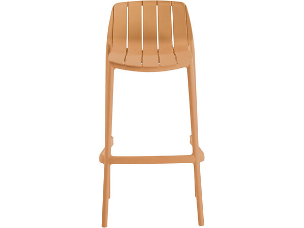HABITAT ET JARDIN - Lot de 2 chaises hautes de jardin empilable "Vaena" - Orange - large