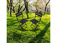 HABITAT ET JARDIN - Lot de 2 chaises de jardin pliable en plastique "Tenerife" - Gris anthracite - vignette