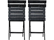 HABITAT ET JARDIN - Lot de 2 chaises de jardin pliable en plastique "Tenerife" - Gris anthracite - vignette