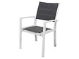 HABITAT ET JARDIN - Fauteuil jardin Alu/Textilène "Brazil / Canaries" - Phoenix - blanc / gris foncé - vignette