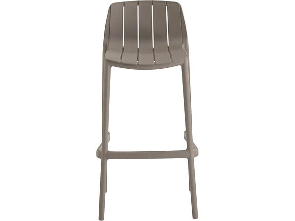 HABITAT ET JARDIN - Lot de 2 chaises hautes de jardin empilable "Vaena" - Taupe - large