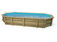 HABITAT ET JARDIN - Piscine bois " Palma 130 " - 7.57 x 4.07 x 1.31 m +  Bâche à bulles 180 µ + Bâche hiver 280 gr/m² - vignette