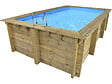 HABITAT ET JARDIN - Piscine bois rectangle " Aruba 140  "- 5.00 x 3.00 x 1.38 m - vignette