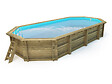 HABITAT ET JARDIN - Piscine bois " Sevilla 145 " - 8.57 x 4.57 x 1.45 m + Bâche à bulles 180 µ + Bâche hiver 280 gr/m² - vignette