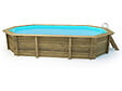 HABITAT ET JARDIN - Piscine bois " Brazilia 145 "  5.86 x 3.86 x 1.44 m - Bâche à bulles 180 µ - Bâche hiver 280 g/m² - vignette
