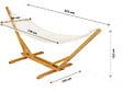 HABITAT ET JARDIN - Hamac bois avec toile en macramé "Dallas" - 305 x 120 x 123 cm - Blanc - vignette