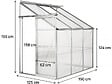 HABITAT ET JARDIN - Serre jardin adossée en polycarbonate "Aneth" 190 x 125 x 195 cm - 2,37 m² - vignette