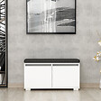 HABITAT ET JARDIN - Meuble à chaussures en bois "Drago" - 80 x 35 x 42 cm - Blanc - vignette
