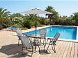 HABITAT ET JARDIN - Table et chaises de jardin avec parasol en métal "Convivia" - 4 places - Gris clair - vignette