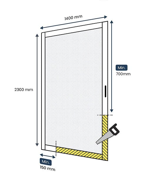 AVOSDIM - Moustiquaire Enroulable pour Porte - L.140 x H.230cm recoupable - Alu. Chêne Doré - Store coulissant anti insectes - large