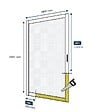 AVOSDIM - Moustiquaire Enroulable pour Porte - L.140 x H.230cm recoupable - Alu. Chêne Doré - Store coulissant anti insectes - vignette