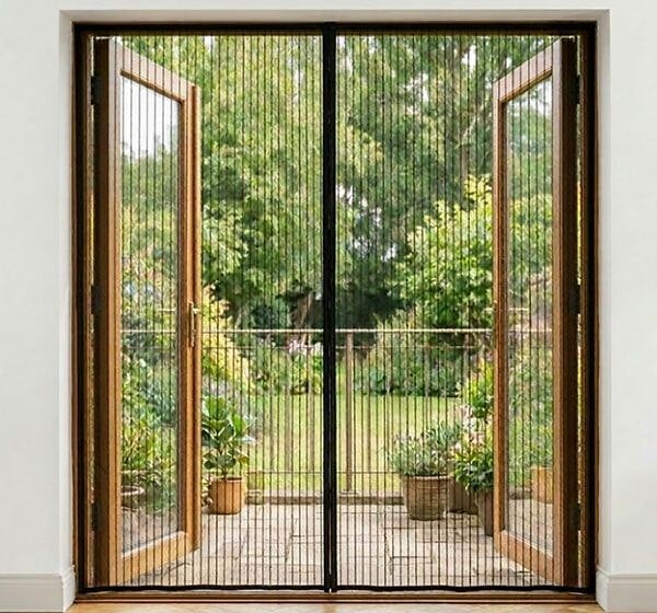 AVOSDIM - Moustiquaire Rideau Aimanté pour Porte - L.100 x H.215cm - Noir - large