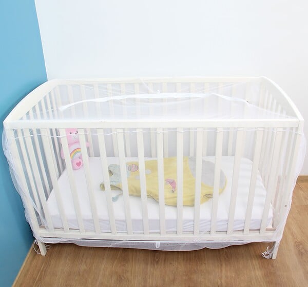 AVOSDIM - Moustiquaire pour Lit Bébé avec Fermeture Zippée - L.120 x H.60cm - large