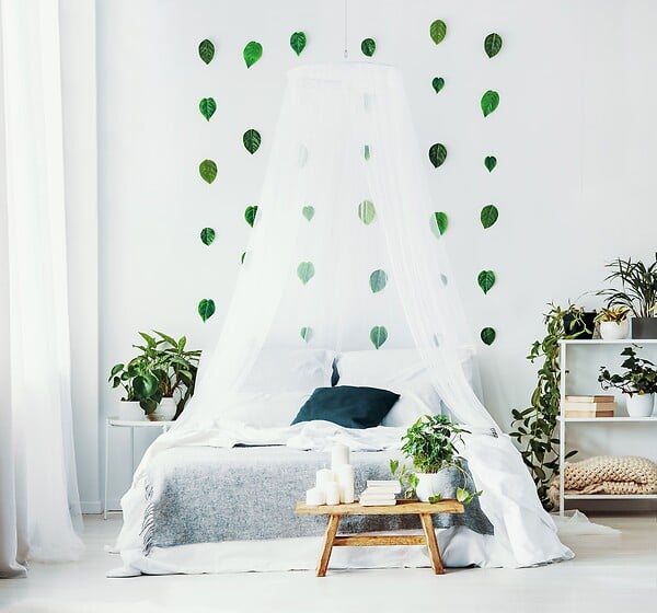 AVOSDIM - Moustiquaire Ciel pour Lit 2 Personnes - Tulle Blanc - large