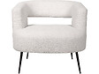 HABITAT ET JARDIN - Fauteuil en tissu bouclette "iris" - Blanc - vignette