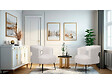 HABITAT ET JARDIN - Fauteuil en tissu bouclette "iris" - Blanc - vignette