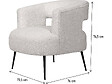HABITAT ET JARDIN - Fauteuil en tissu bouclette "iris" - Blanc - vignette